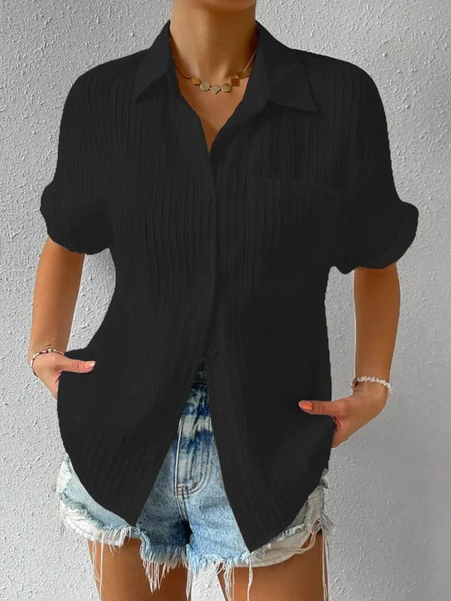 Luna | Blouse Dames Casual Oversized met Knopen 5