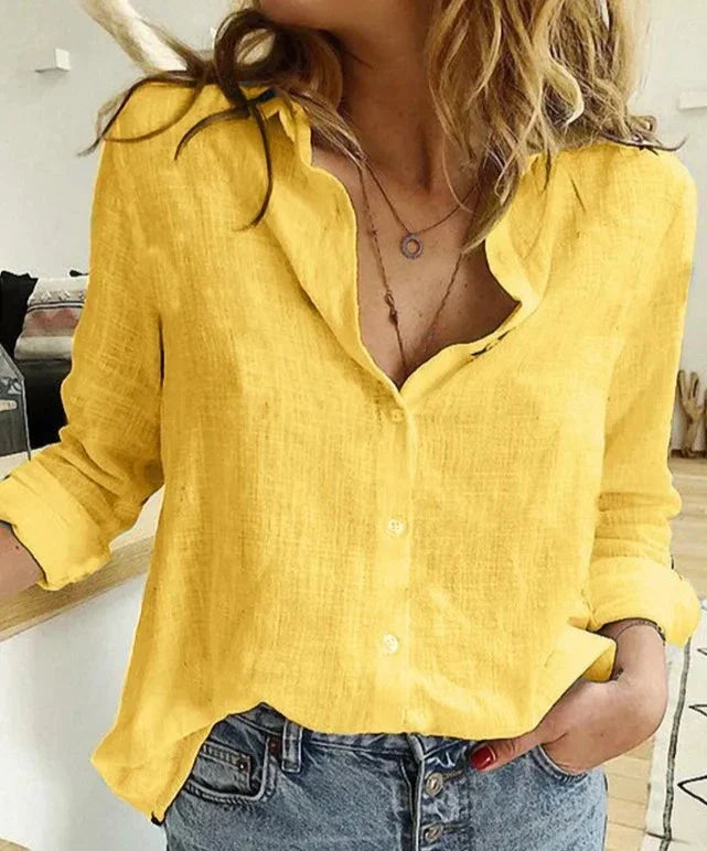 Luna | Casual Katoenen Blouse Lange Mouwen 1