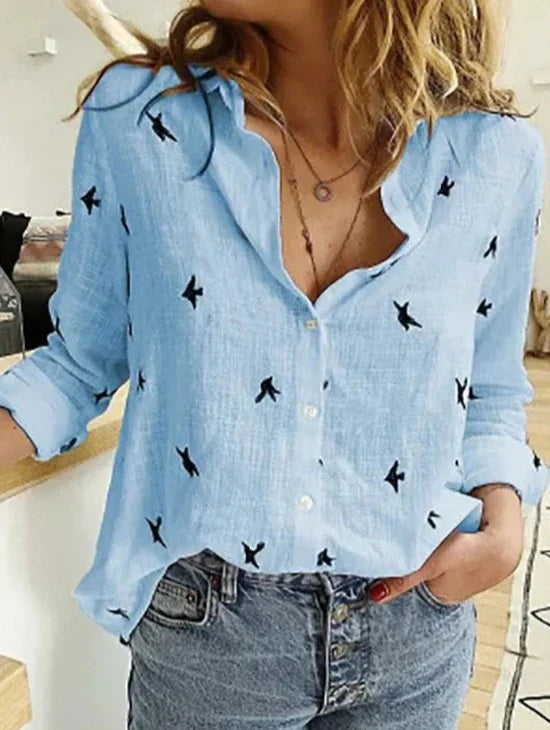 Luna | Casual Katoenen Blouse Lange Mouwen 10