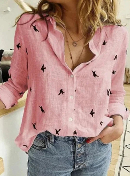 Luna | Casual Katoenen Blouse Lange Mouwen 12