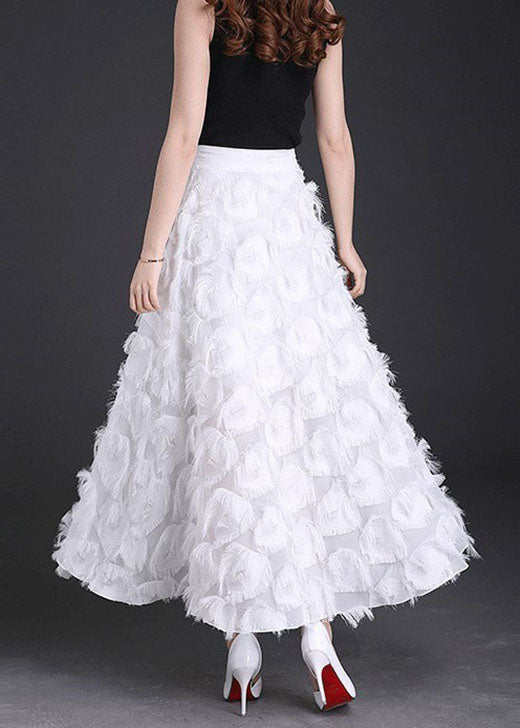 Luna | Chiffon Rok met Kwastjes Elegante Lente Uitstraling 4