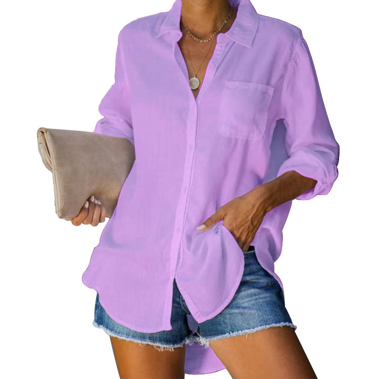 Luna | Dames Blouse Korte Mouw Lichtgewicht Stof 2