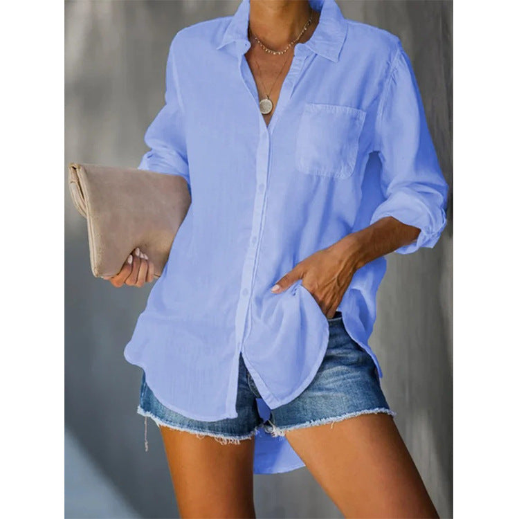 Luna | Dames Blouse Korte Mouw Lichtgewicht Stof 4