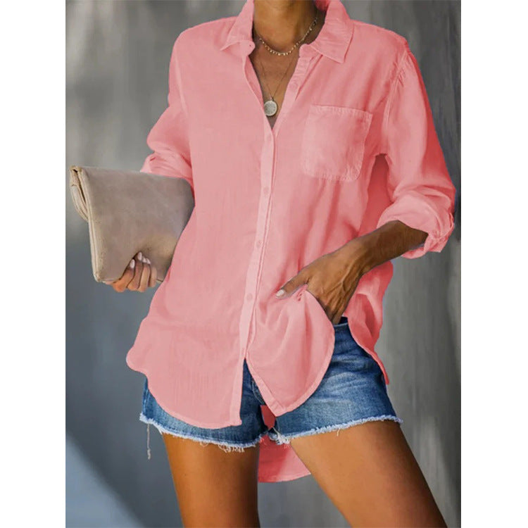Luna | Dames Blouse Korte Mouw Lichtgewicht Stof 6