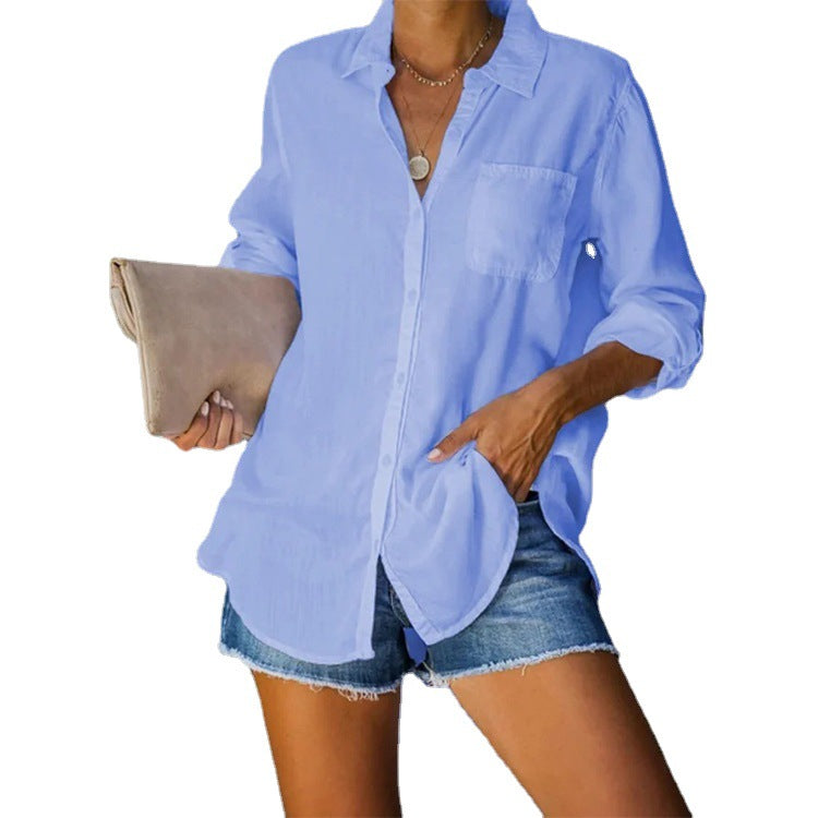 Luna | Dames Blouse Korte Mouw Lichtgewicht Stof 7
