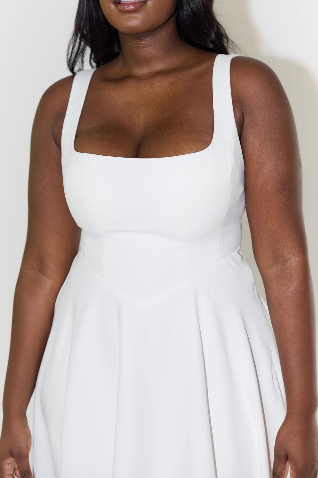 Luna | Dames Midi Jurk Elegante Vierkante Halslijn 8