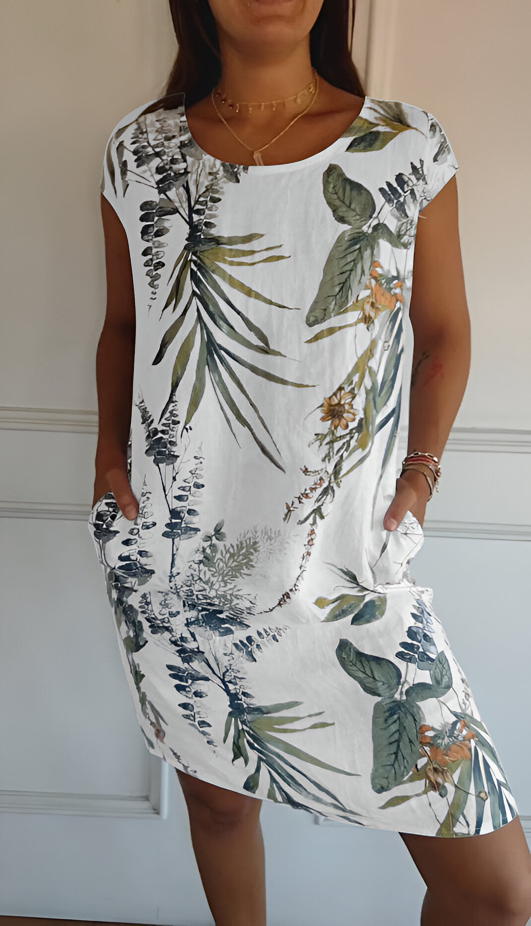 Luna | Elegante Jurk Dames Ronde Halslijn 0