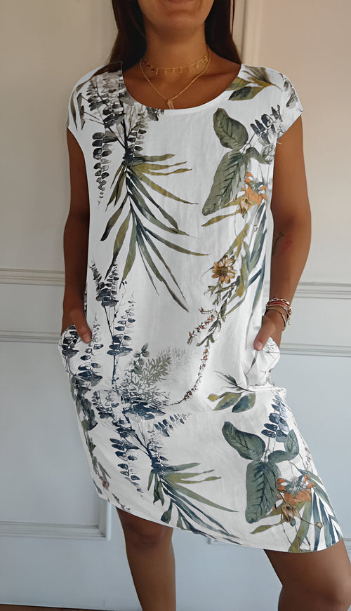 Luna | Elegante Jurk Dames Ronde Halslijn 0