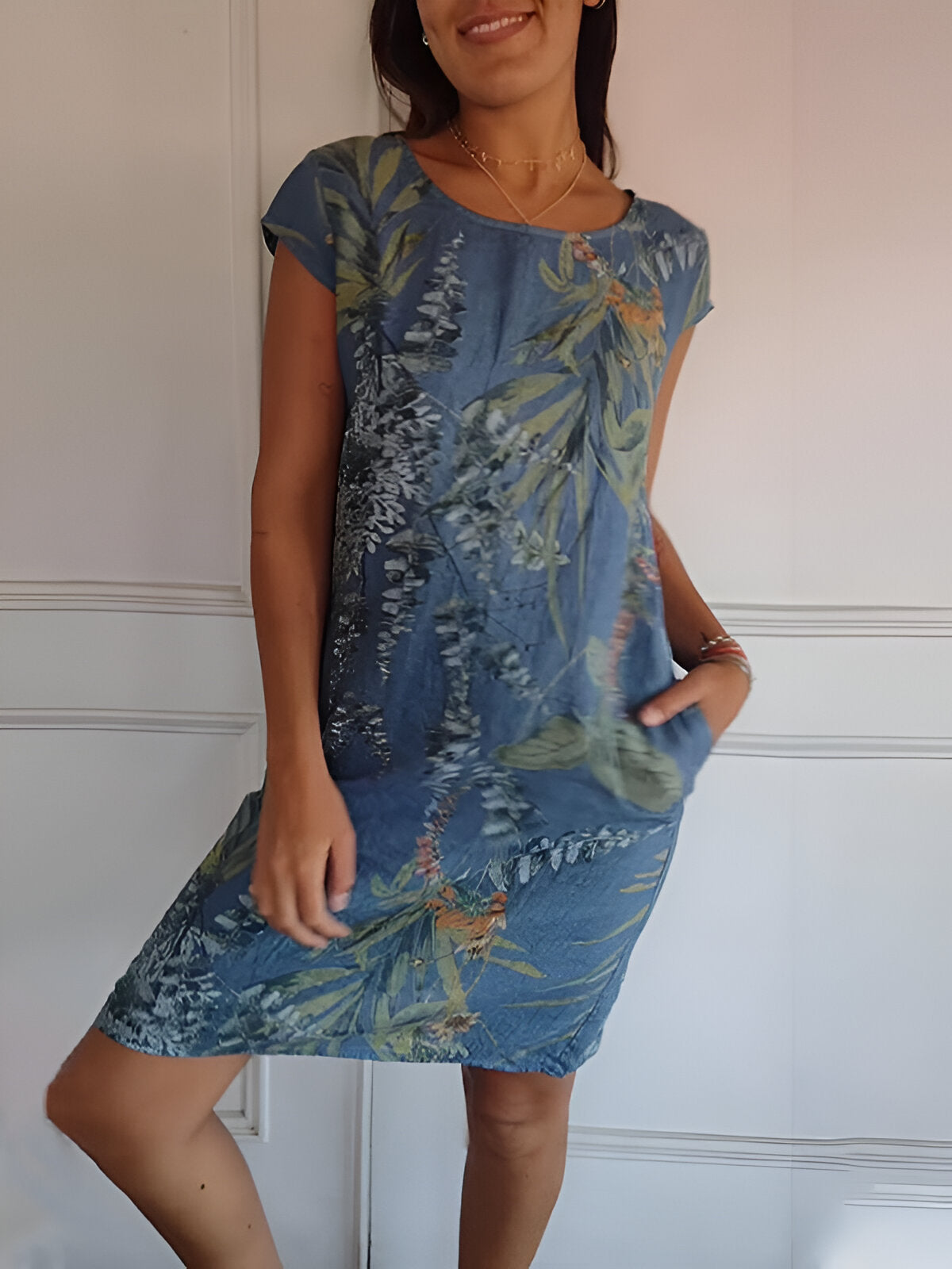Luna | Elegante Jurk Dames Ronde Halslijn 1