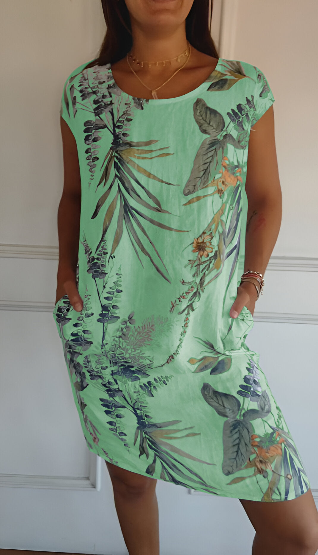 Luna | Elegante Jurk Dames Ronde Halslijn 6