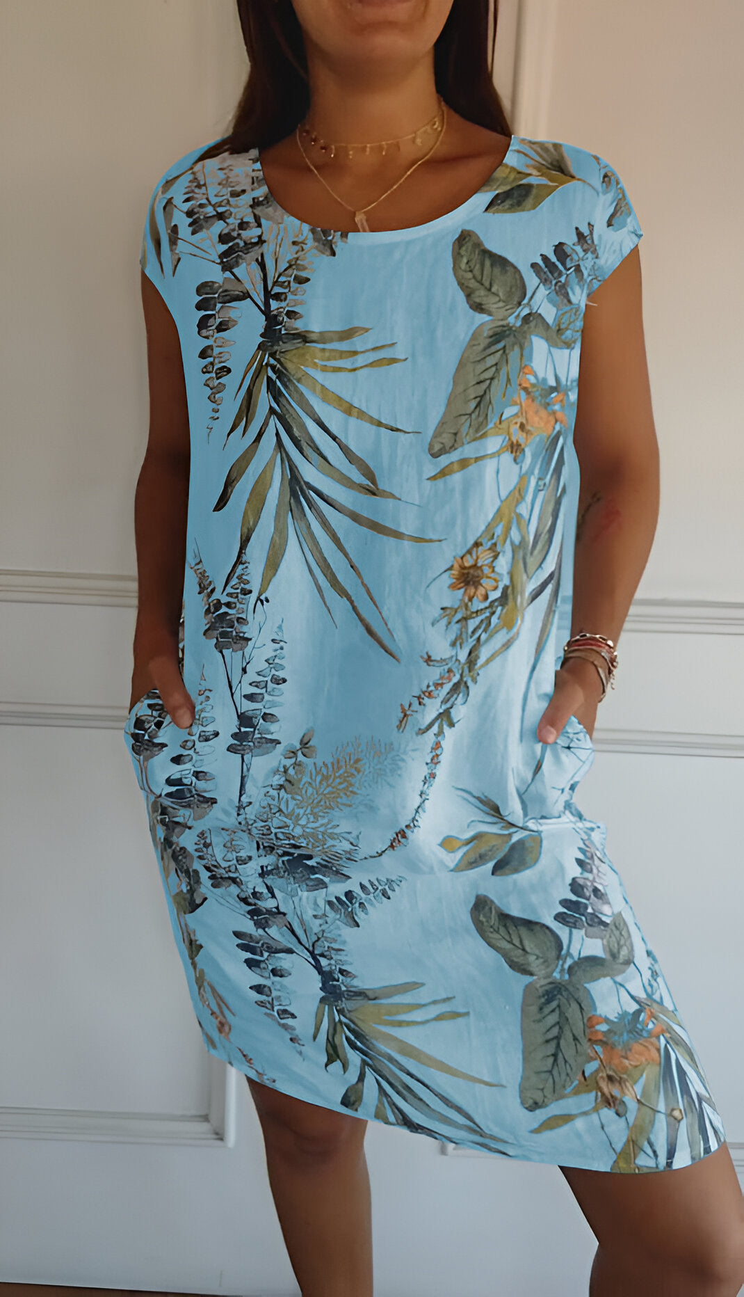 Luna | Elegante Jurk Dames Ronde Halslijn 7