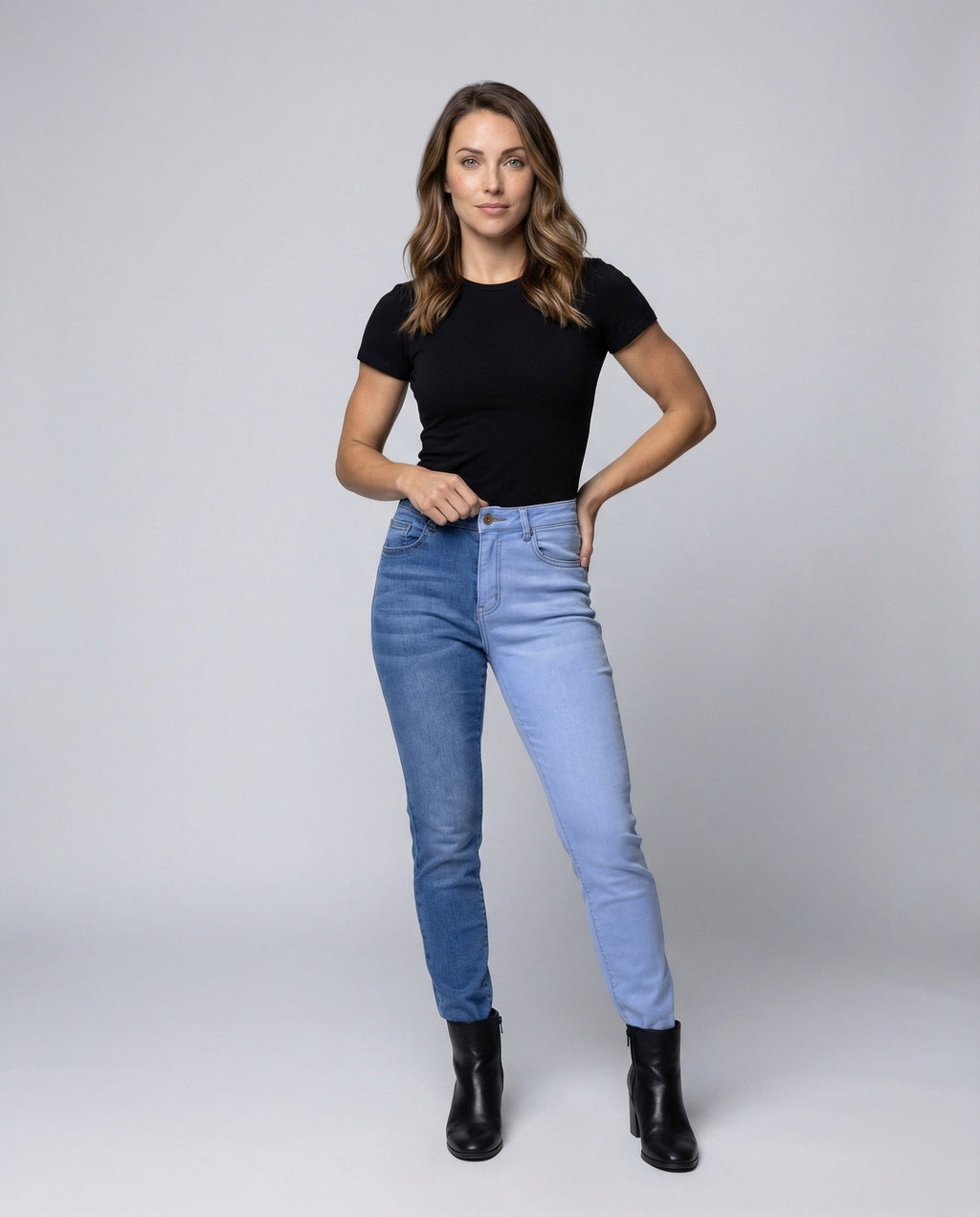 Luna | Hoge Taille Slim Spijkerbroek Dames 1