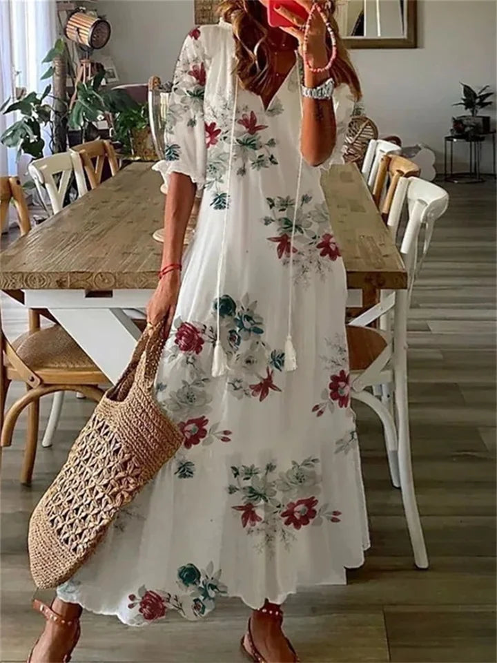 Luna | Lange Zomerjurk Dames Elegant en Comfortabel 0