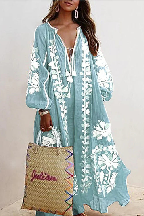 Luna | Maxi Jurk Bloemenprint Zomerstijl 0