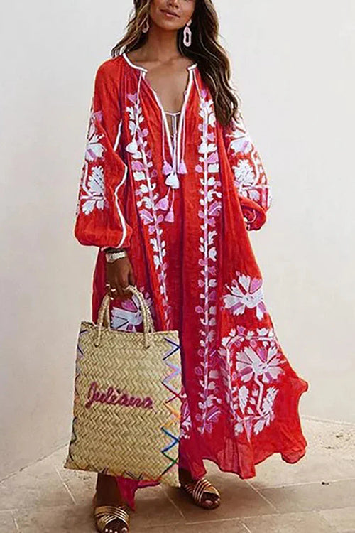 Luna | Maxi Jurk Bloemenprint Zomerstijl 1