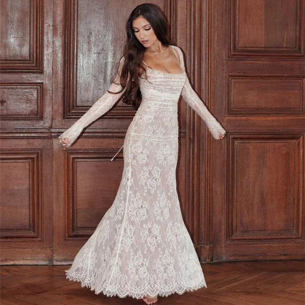 Luna | Maxi Jurk Kant Zomer Comfortabel 0