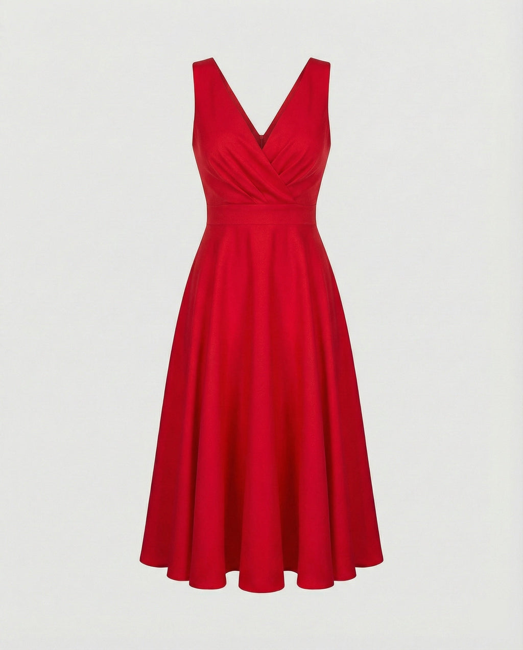Luna | Midi Jurk Dames Mouwloos V-hals Cocktail Elegant 0