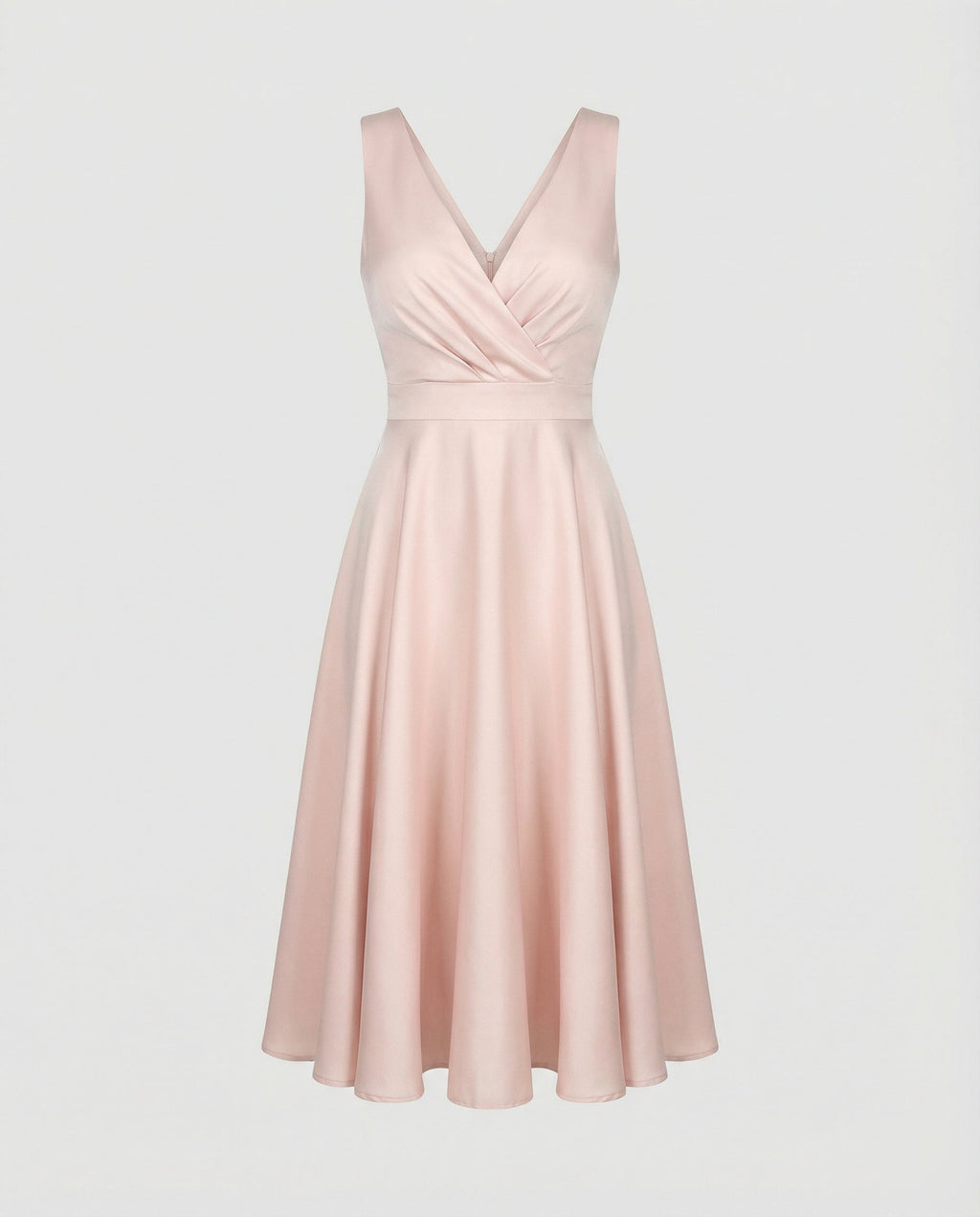 Luna | Midi Jurk Dames Mouwloos V-hals Cocktail Elegant 5