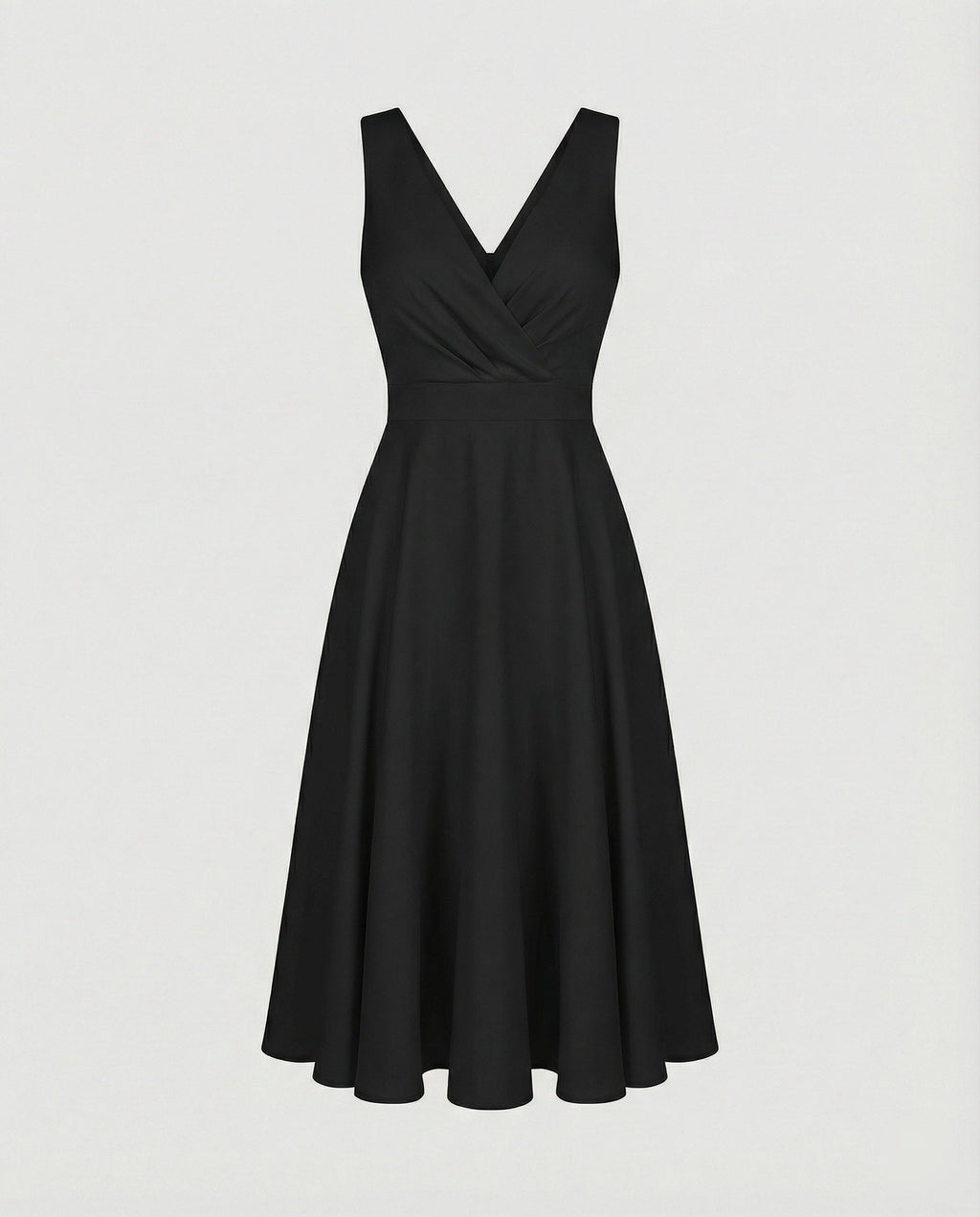 Luna | Midi Jurk Dames Mouwloos V-hals Cocktail Elegant 6