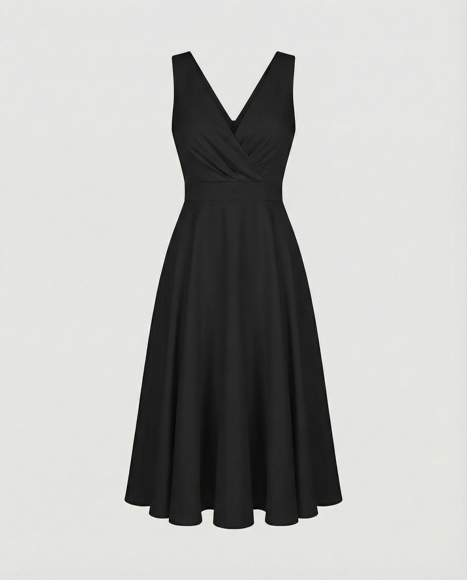 Luna | Midi Jurk Dames Mouwloos V-hals Cocktail Elegant 6