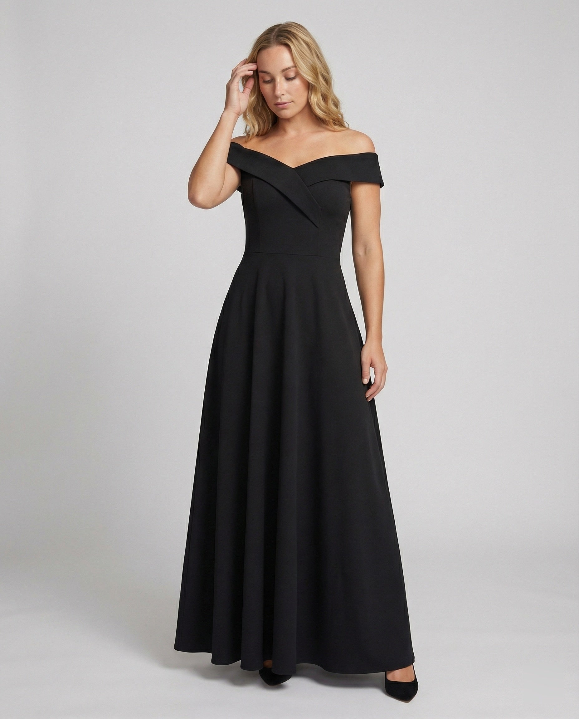 Luna | Off-Shoulder Lange Avondjurk Dames 0