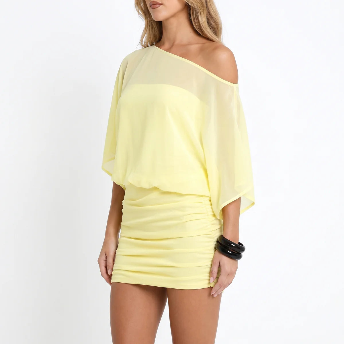 Luna | Off-Shoulder Zomerjurk Met Ruches 0