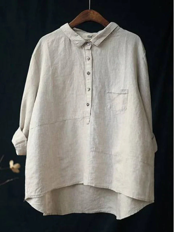 Luna | Witte Blouse Dames Losse Snit 4