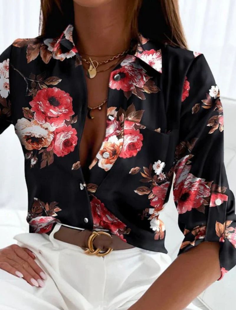 Luna | Zomerblouse Dames Omslagkraag 6