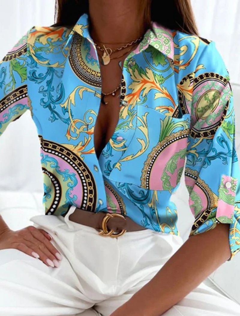 Luna | Zomerblouse Dames Omslagkraag 9