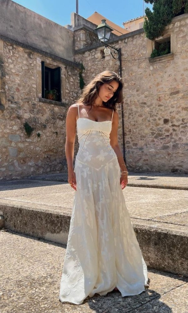 Luna | Zomerjurk Dames Trendy Wit Ademend Katoen 0