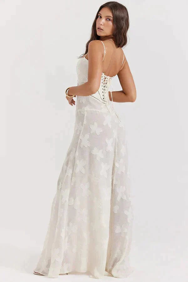 Luna | Zomerjurk Dames Trendy Wit Ademend Katoen 3