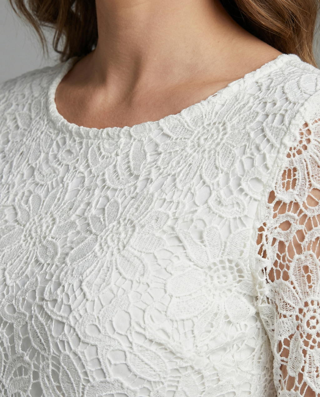 Luna | Zwangerschapsjurk Kant Chiffon Lange Mouw Elegant 8