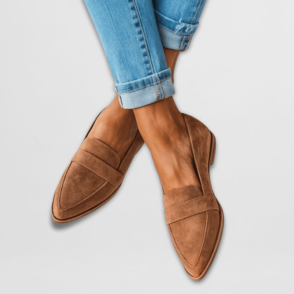 Luna | Zwarte Loafers Dames Elegant Suède Design 0