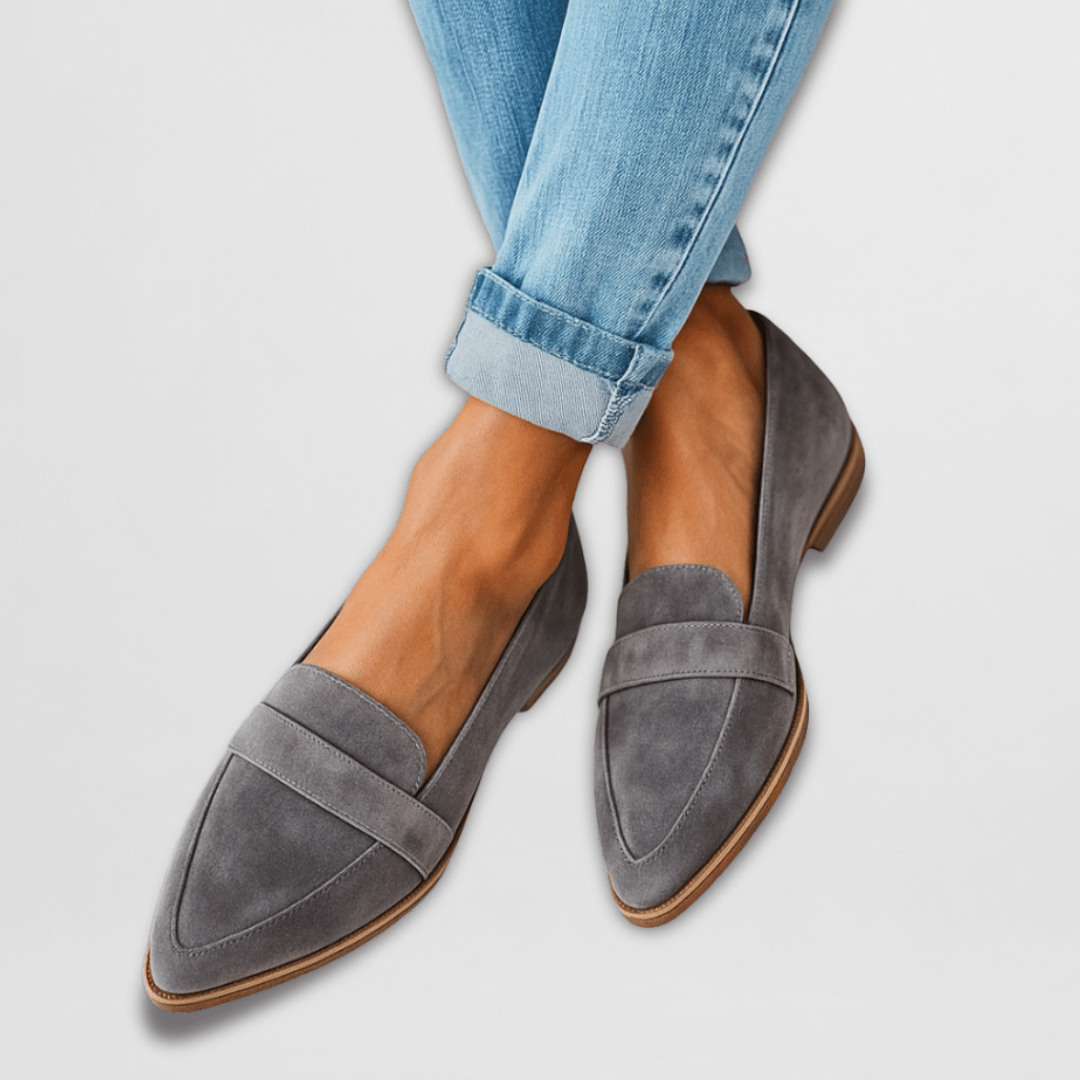 Luna | Zwarte Loafers Dames Elegant Suède Design 1