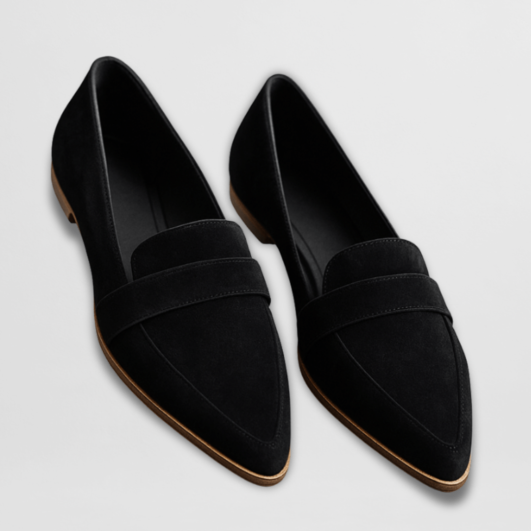 Luna | Zwarte Loafers Dames Elegant Suède Design 2