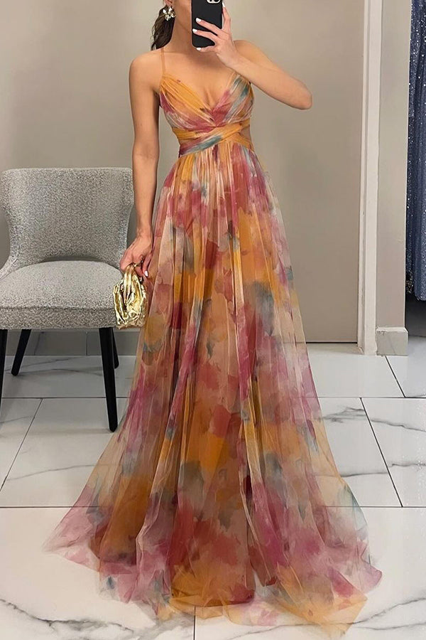 Madeline | Maxi Jurk Dames Met Bloemenprint 0