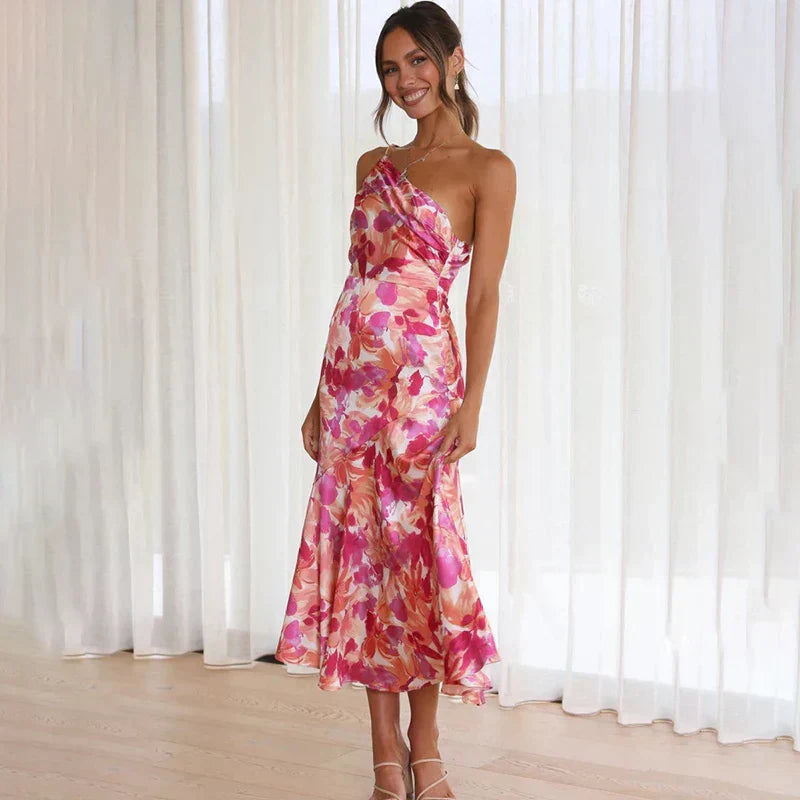 Madison | Asymmetrische Midi Jurk Dames met Bloemenprint 1