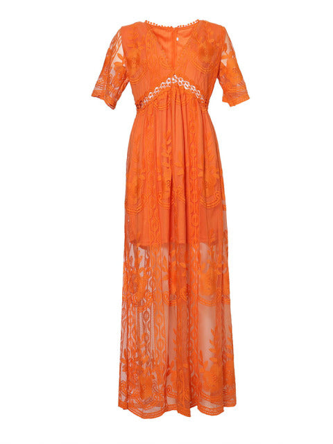 Maria | Elegante Maxi Jurk Dames met V-Hals voor Zomer 5