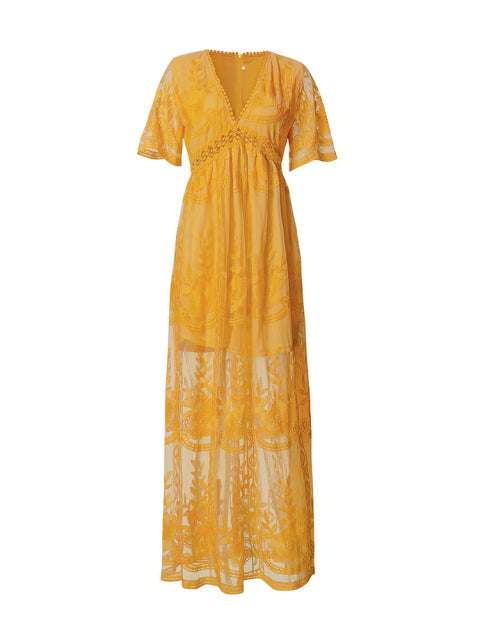 Maria | Elegante Maxi Jurk Dames met V-Hals voor Zomer 6