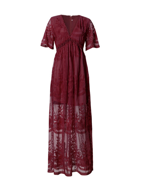 Maria | Elegante Maxi Jurk Dames met V-Hals voor Zomer 7