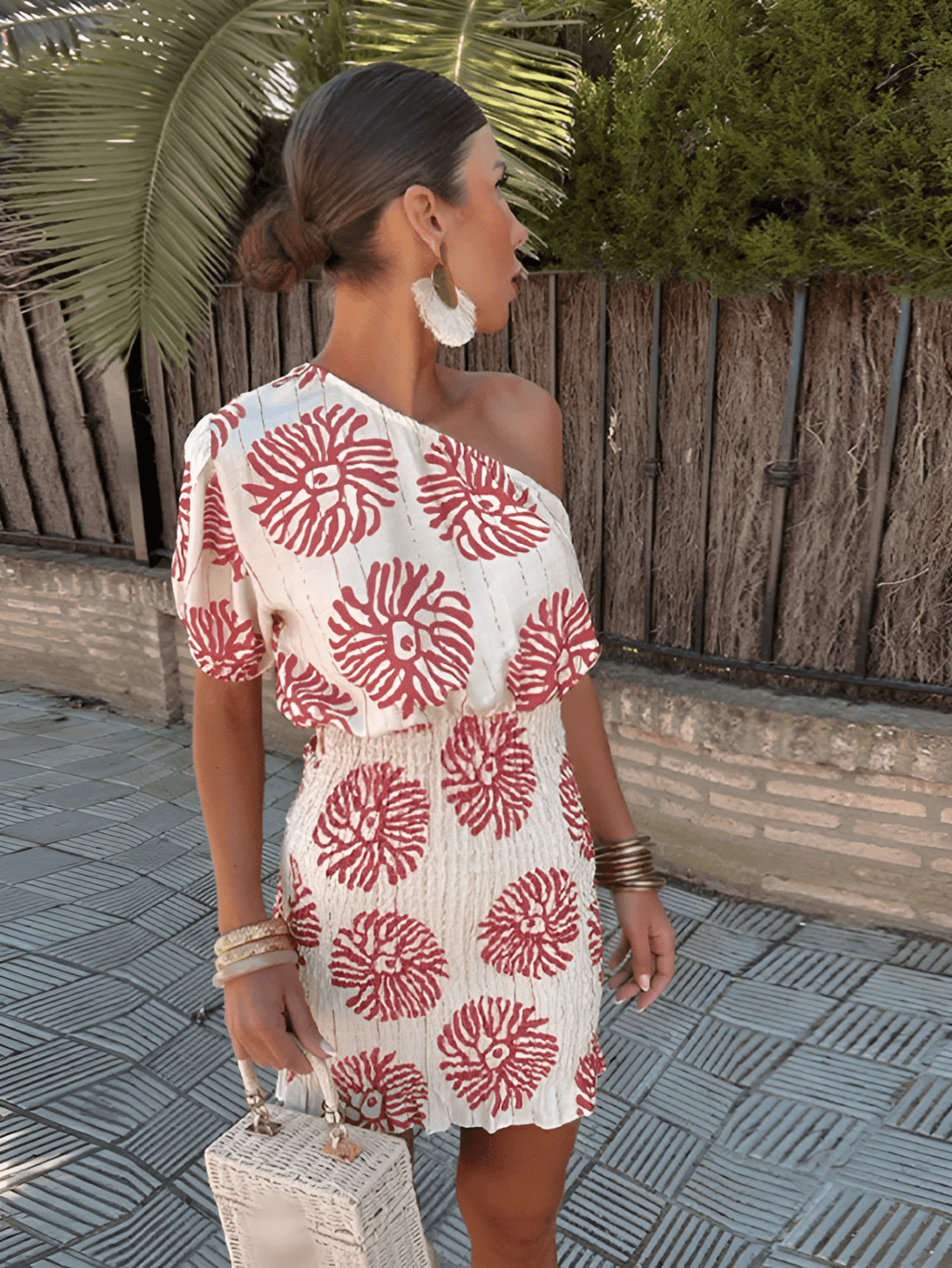 Melinda | Elegante Zomermini-jurk met Koraalmotief 0