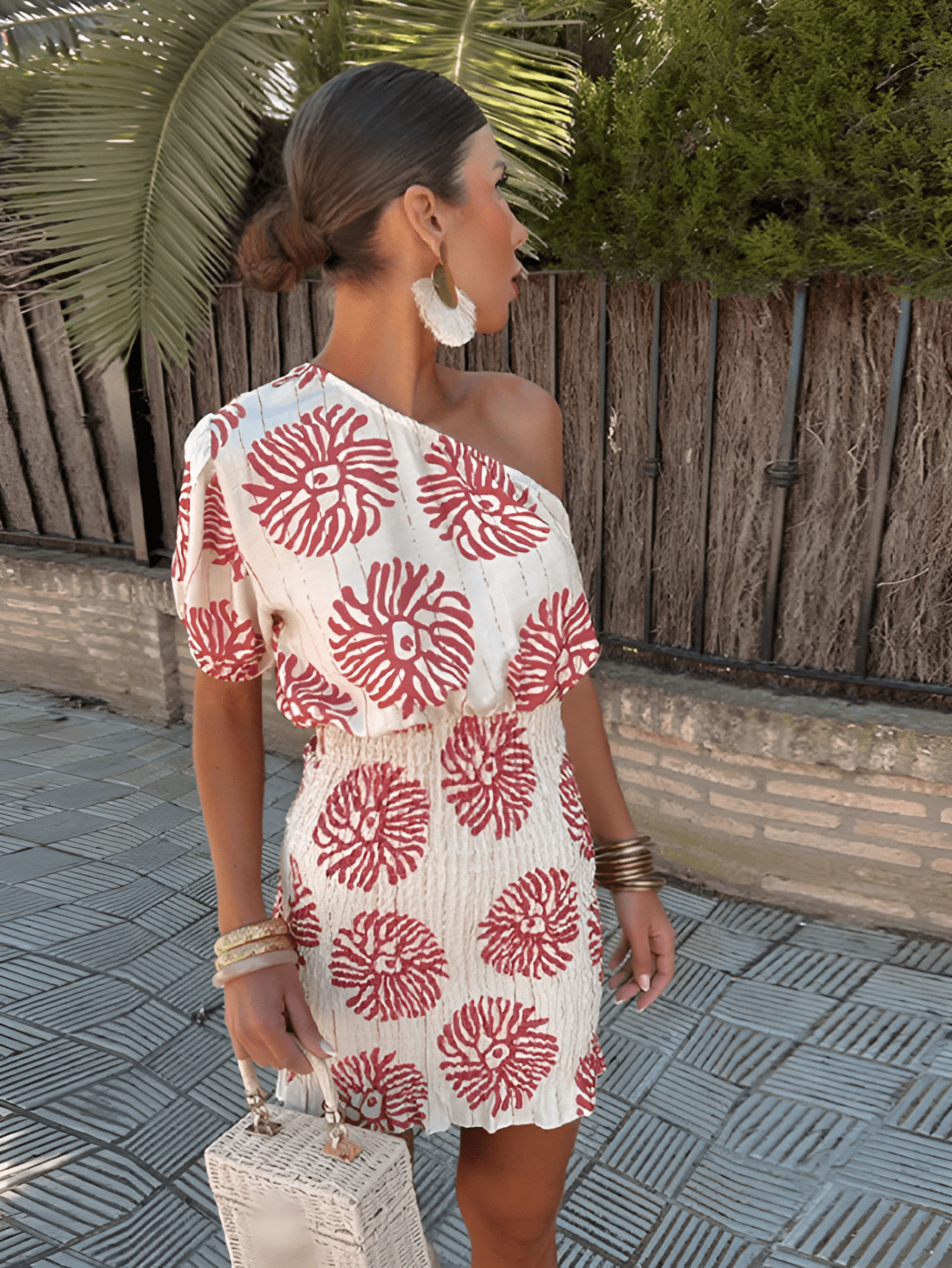 Melinda | Elegante Zomermini-jurk met Koraalmotief 0