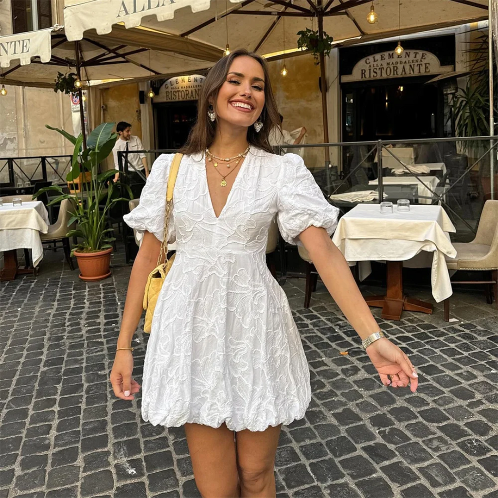 Millie | Lange Dames Jurk in Italiaanse Stijl 1