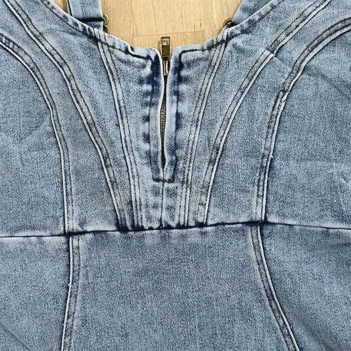 Mirabella | Midi Jurk Dames Verstelbare Bandjes Katoen-Linnen 2