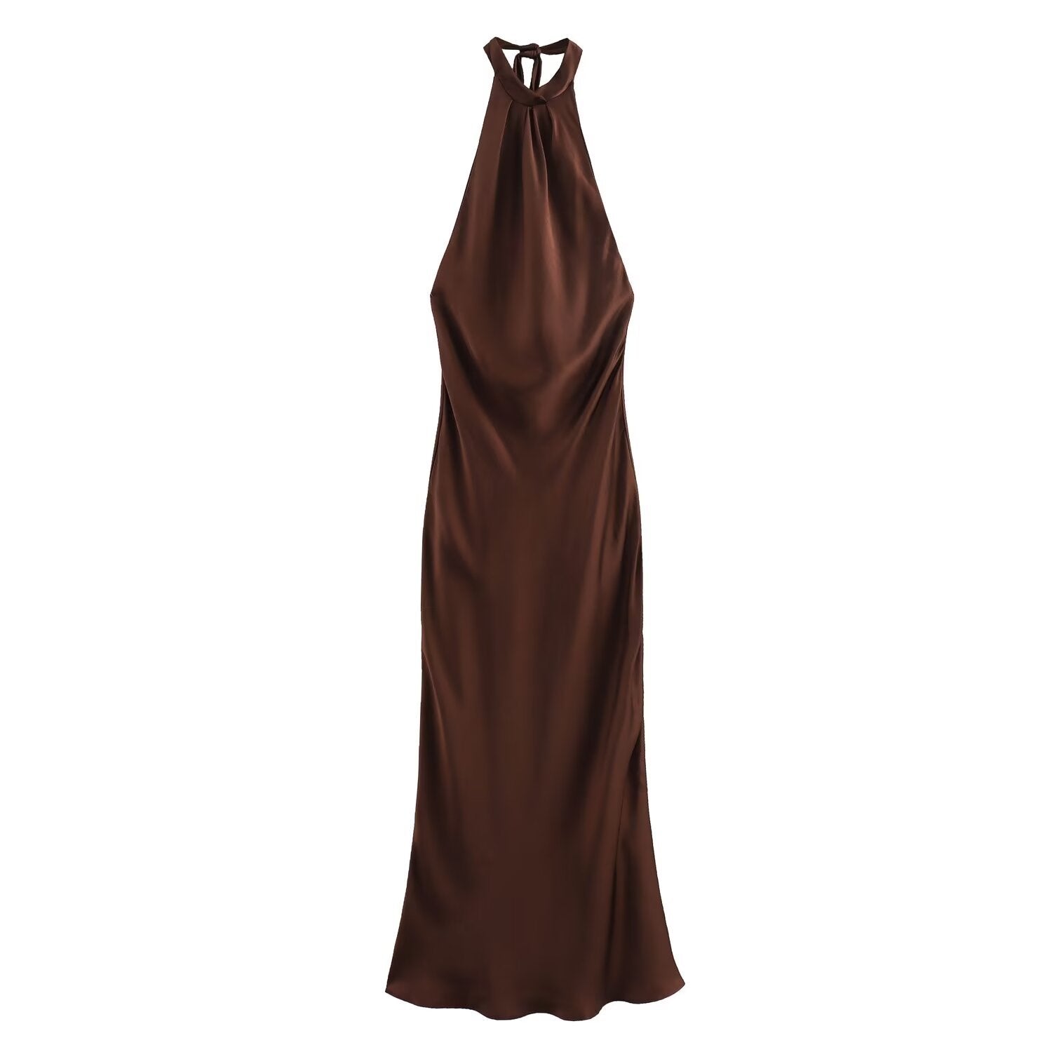 Mokka Midi Jurk | Elegante Dames Midi Jurk voor Avondkleding 1