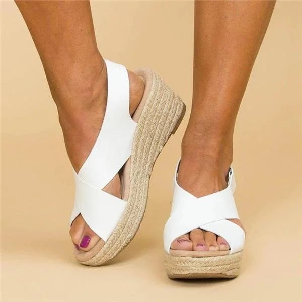 Monika | Sleehaksandalen Dames met Gekruiste Bandjes 2