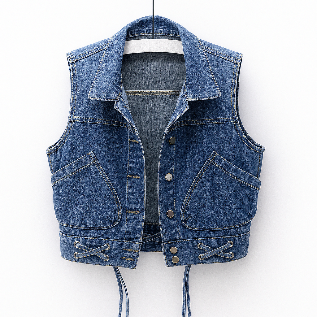 Mouwloos Denim Vest Dames | Casual Stijlvol Vest 1
