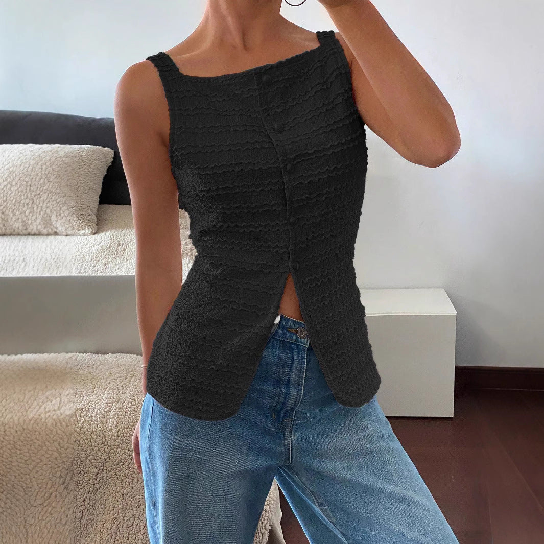 Mouwloze Dames Top met Vierkante Hals | Leuke Dames Tops 1