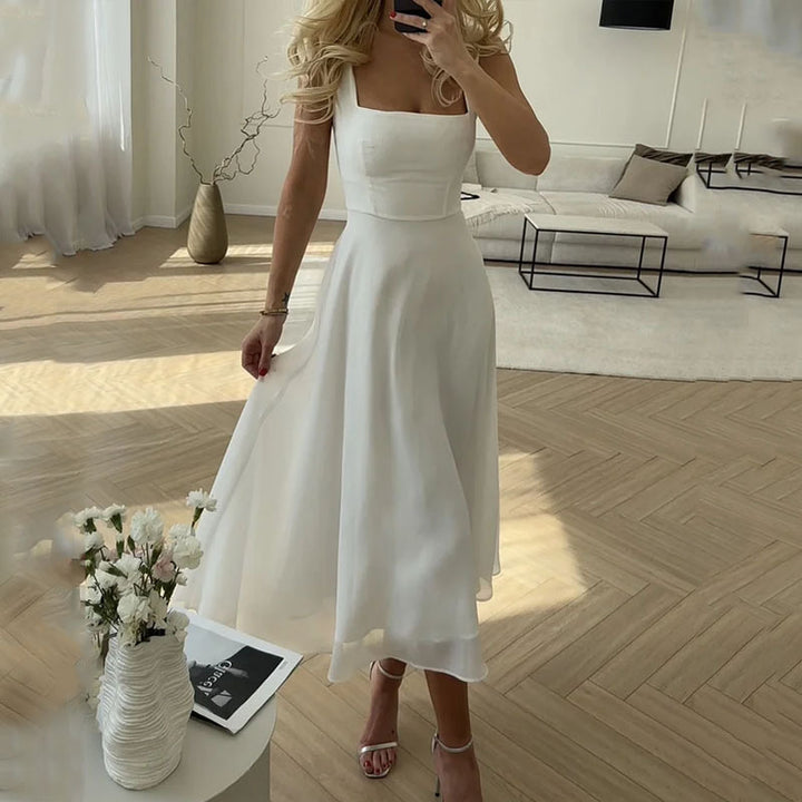 Mouwloze Elegante Jurk Dames | Tijdloze Galajurk 0