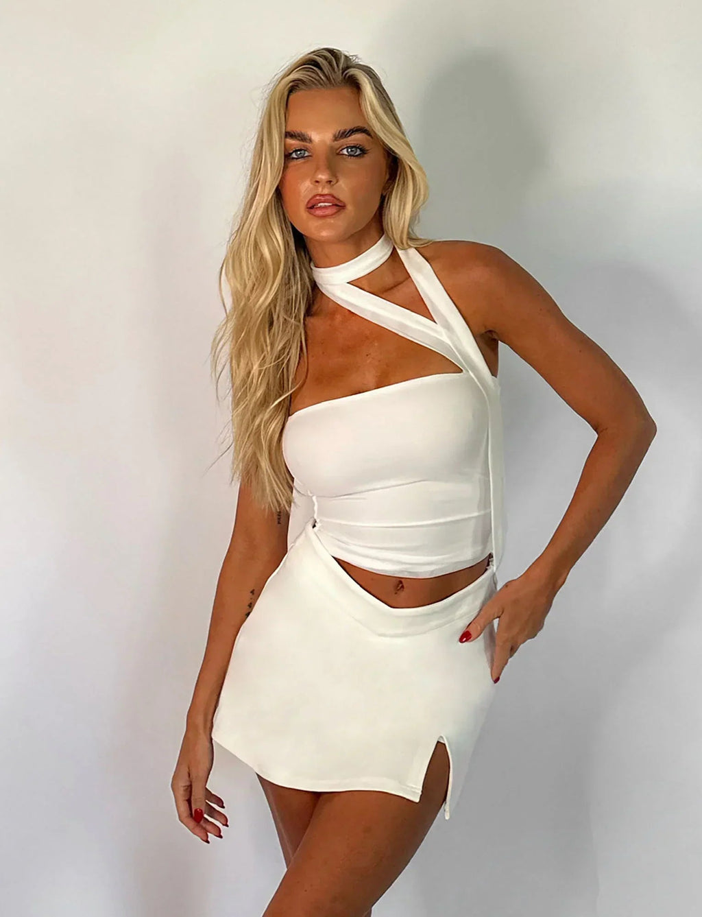 Mouwloze Top Dames | Asymmetrische Nekband Zomerstijl 3